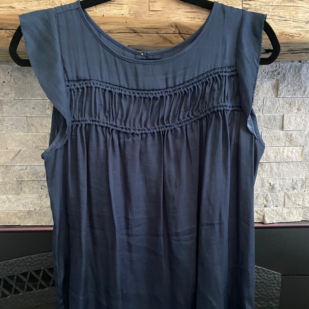 Loft Navy Blouse - Medium